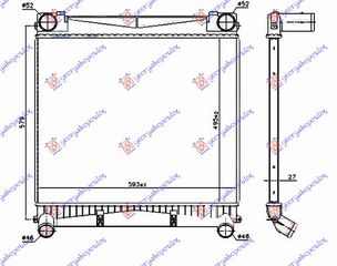 ΨΥΓΕΙΟ INTERCOOLER 3.6 TD ΠΕΤΡΕΛΑΙΟ (495x595x27)  για RANGE ROVER/RANGE ROVER VOGUE 02-12