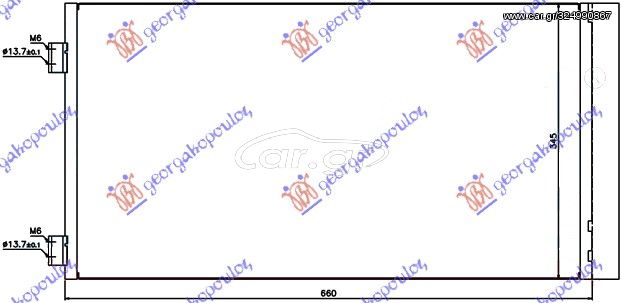 ΨΥΓΕΙΟ A/C ΒΕΝΖΙΝΗ - ΠΕΤΡΕΛΑΙΟ (625x330x12)  για MINI CLUBMAN (R55) 10-15
