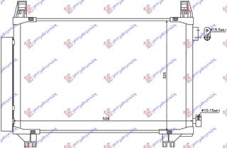 ΨΥΓΕΙΟ A/C 1.0i/1.3 16v (497x320x16) ΓΑΛΛΙΚΟ ΠΑΡΟΧΕΣ ΠΛΑΙ/ΑΝΩ  για TOYOTA YARIS 11-14