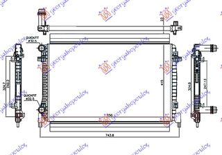 ΨΥΓΕΙΟ ΝΕΡΟΥ 1.6i 16V (65x41.5x2.3)  για VW GOLF SPORTSVAN 18-