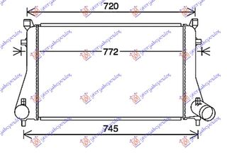 ΨΥΓΕΙΟ INTERCOOLER 1.8 TSi /2.0 TSi ΒΕΝΖΙΝΗ (620x398x30)  για VW PASSAT 15-19