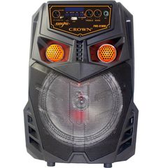 Crown Ηχείο με λειτουργία Karaoke PMS-81WM σε Μαύρο Χρώμα