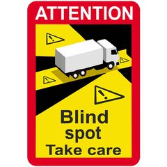 Αυτοκόλλητο Σήμα Μεγάλο Τυφλό Σημείο (Blind Spot - Take Care) 25 x 17.5cm 1 Τεμάχιο