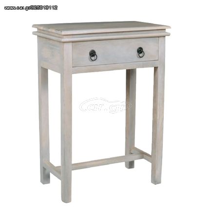 MAISON CONSOLE Έπιπλο Κονσόλα 1 Συρτάρι, Ξύλο Mango Antique Άσπρο ΕΙ929,1  60x34x80cm  1τμχ