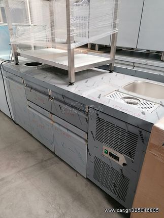Ψυχόμενο Coffee station 179Χ70Χ88 Niki inox Attica-Inox....ΔΕΚΤΗ ΠΙΣΤΩΤΙΚΗ ΚΑΡΤΑ ΑΤΟΚΕΣ ΔΟΣΕΙΣ