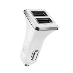 Car Charger WK Dual USB 3.1A White WP-C19