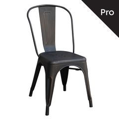 RELIX Καρέκλα-Pro, Μέταλλο Βαφή Antique Black Ε5191,10 Μαύρο  45x51x85cm  1τμχ