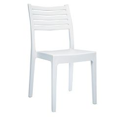 OLIMPIA Καρέκλα Τραπεζαρίας Κήπου Στοιβαζόμενη, PP - UV Protection, Απόχρωση Άσπρο Ε345,1 από PP - PC - ABS  46x52x86cm  1τμχ
