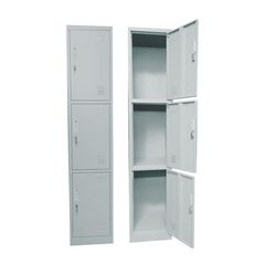 LOCKER 3 Θέσεων Μέταλλο Βαφή Γκρι Ε6006,1  38x45x185cm  1τμχ