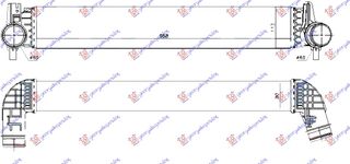 ΨΥΓΕΙΟ INTERCOOLER S1 (690x113x80) (MAHLE BEHR PREMIUM LINE)  για AUDI A1 14-18