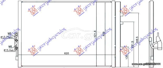 ΨΥΓΕΙΟ A/C 3 0 (28 iX) ΒΕΝΖΙΝΗ (565Χ420Χ16)  για BMW X3 (F25) 11-14