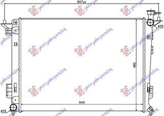 ΨΥΓΕΙΟ ΝΕΡΟΥ 1 6-2 0 ΒΕΝΖΙΝΗ ΜΗΧΑΝΙΚΟ (630x470x16) (ΤΣΕΧΙΑΣ)  για KIA SPORTAGE 10-14