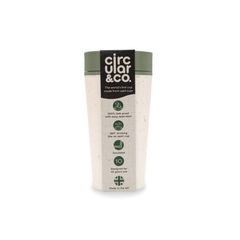 Circular Cup - Ποτήρι Καφέ Μπεζ Πράσινο 340ml