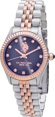 U.S. Polo Assn. Azure Crystals Two Tone Navy/Silver USP5768BL