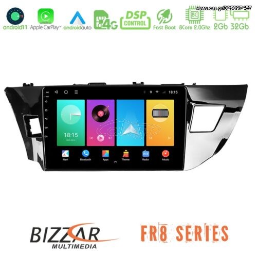 Bizzar Toyota Corolla 2014-2016 8core Android11 2+32GB Navigation Multimedia Tablet 9″