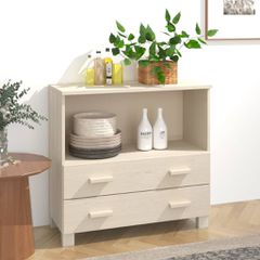 Ντουλάπι HAMAR Καφέ Μελί 85 x 35 x 80 εκ. Μασίφ Ξύλο Πεύκου 340496