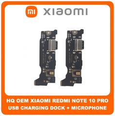 OEM Συμβατό Για Xiaomi Redmi Note 10 Pro 4G (M2101K6G, M2101K6R) USB Type-C Charging Dock Connector Flex Sub Board, Καλωδιοταινία Υπό Πλακέτα Φόρτισης + Microphone Μικρόφωνο