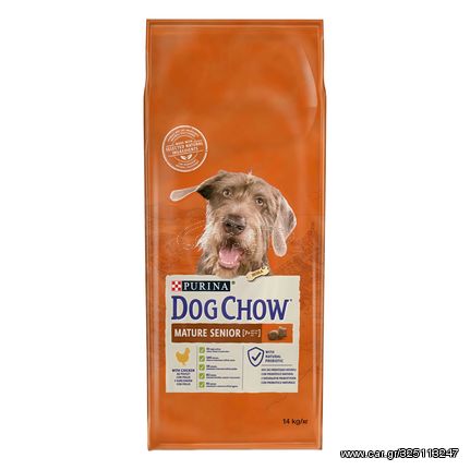 Ξηρά Τροφή Purina Tonus Dog Chow Mature Senior Dog για Ενήλικους και Ηλικιωμένους Σκύλους ηλικίας 7+ με Κοτόπουλο 14kg