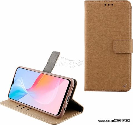 Volte-Tel Θηκη Vivo Y76 5G 6.58'' Allure Magnet Book Stand Clip GOLD - (5205308317736)