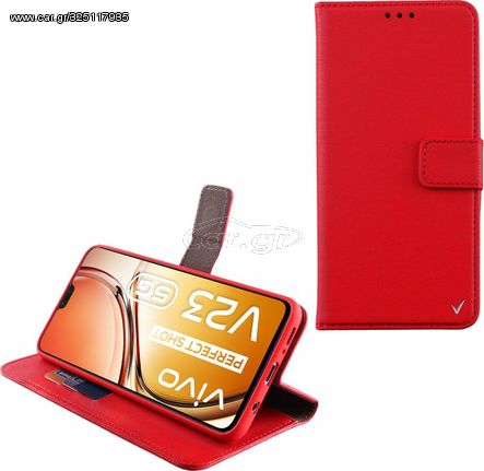 Volte-Tel Θηκη Vivo V23 5G 6.44'' Allure Magnet Book Stand Clip RED - (5205308317651)