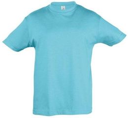 ΠΑΙΔΙΚΟ T-SHIRT ΜΕ ΣΤΡΟΓΓΥΛΉ ΛΑΙΜΌΚΟΨΗ SOL'S REGENT KIDS 11970 ATOLL BLUE-225