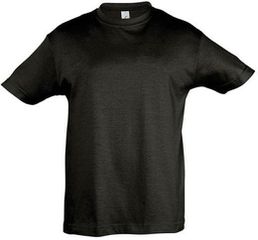 ΠΑΙΔΙΚΟ T-SHIRT ΜΕ ΣΤΡΟΓΓΥΛΉ ΛΑΙΜΌΚΟΨΗ SOL'S REGENT KIDS 11970 DEEP BLACK-309