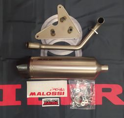 Εξάτμιση Ολόσωμη Malossi RX για Gilera Runner VX/VXR/ST 125-200cc 2006-2016 μοντέλα με σιγαστηρα βάση και βίδες 3.5kg βάρος καινούργια γνήσια