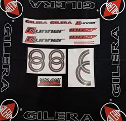 Αυτοκόλλητα Σετ Replica 12 Τεμάχια για Gilera Runner 125/180 SP Pro 2002-2003 Μοντέλα Αδιάβροχα καινούργια