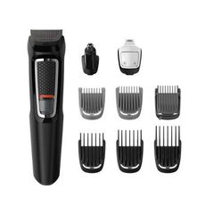 Philips Multigroom Series 3000 9 in 1 Σετ Επαναφορτιζόμενης Κουρευτικής Μηχανής Μαύρο MG3740/15