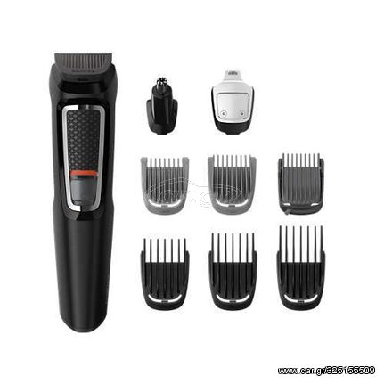 Philips Multigroom Series 3000 9 in 1 Σετ Επαναφορτιζόμενης Κουρευτικής Μηχανής Μαύρο MG3740/15