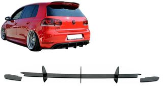 DIffuser Προφυλακτήρα VW Golf VI 6 GTI (2008-2013) Μαύρο