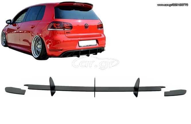 DIffuser Προφυλακτήρα VW Golf VI 6 GTI (2008-2013) Μαύρο