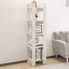 Βιβλιοθήκη/Διαχωριστικό Χώρου Λευκό 41x35x160 εκ. Μασίφ Πεύκο 813870
