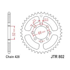 Γραναζι πισω 802.47/802 47 F  Kawasaki Kazer/Kriss/FX/Shogun/Address 125 47Δ PBR - (10110-857)