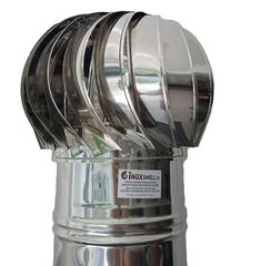 Αιολικό Περιστροφικό Καπέλο Καμινάδας Inox Φ350 - InoxShell