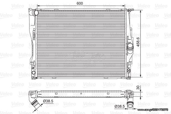 VALEO Ψυγείο κινητήρα για BMW 1 (E81/ E82/ E87/ E88) - 3 (E90/ E91/ E92/ E93) - X1 (E84) - Z4 Roadster (E89)