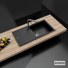 Νεροχύτης Ένθετος M100xΠ50 εκ.Γρανίτης Nero Schock Cristalite Element 31100-1401
