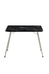 Τραπέζι camping πτυσσόμενο από μέταλλο σε ασημί/μαύρο με εφέ γρανίτη χρώμα 60x80x62 Βάρος (kg): 12 Πλάτος στημένο: 80