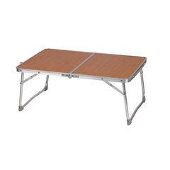 Τραπέζι πτυσσόμενο από μέταλλο σε ασημί/καφέ χρώμα 60x40x15 Βάρος (kg): 5 Πλάτος στημένο: 40