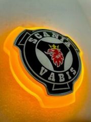 Διακοσμητικό Έμβλημα Μάσκας &quotSCANIA; VABIS" Μαύρο Περίγραμμα - Πορτοκαλί