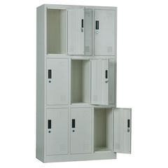 LOCKER 9 Θέσεων Μέταλλο Βαφή Γκρι Ε6003,1  90x40x185cm  1τμχ