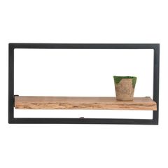 LIZARD Frame Ράφι Μέταλλο Βαφή Μαύρο, Ξύλο Ακακία Φυσικό ΕΑ7070,4 Φυσικό/Μαύρο από Μέταλλο/Ξύλο  65x25x35cm  1τμχ