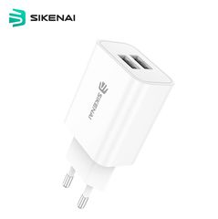 Sikenai Wall Charger 2x USB QC 2.4Α White (X2-EU)