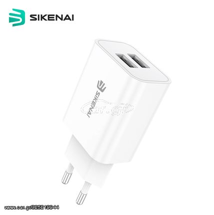 Sikenai Wall Charger 2x USB QC 2.4Α White (X2-EU)