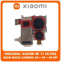 Γνήσια Original Xiaomi Mi 11 Ultra (M2102K1G, M2102K1C)  Main Rear Back Camera Module Flex Πίσω Κεντρική Κάμερα 50MP + 48MP + 48MP 56000900K100 (Service Pack By Xiaomi)