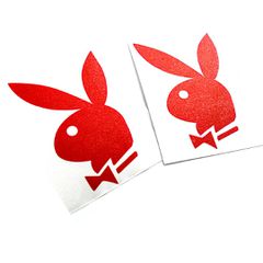 ΑΥΤΟΚΟΛΛΗΤΟ PLAY BOY 2ΤΕΜ ΚΟΚΚΙΝΟ  ΑΥ0006 (10Χ7.5CM)