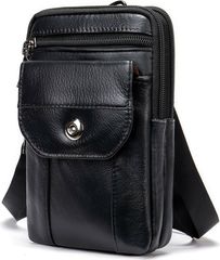 Cardinal Δερμάτινο τσαντάκι ώμου 7538 black