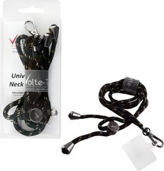 Volte-Tel Neck Strap - Λουρακι Λαιμου Για Θηκες ΜΑΥΡΟ-Χρυσο VT02 - (5205308318146)