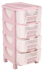 ΣΥΡΤΑΡΙΕΡΑ ΒΕΝΟΥΣ ΔΙΑΤΡΗΤΗ 4 ΘΕΣΕΩΝ 38x42x77cm ΡΟΖ HOMEPLAST Α00272