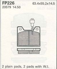 ΤΑΚΑΚΙΑ ΕΜ. FORD ESCORT/LANCIA FLAVIA-FULVIA/LOTUS EUROPA/TALBOT AVENGER-RANCHO-SIMCA/TRIUMPH/VOLVO 140-164-P1800 (FEDERAL MOGUL) WVA 20579